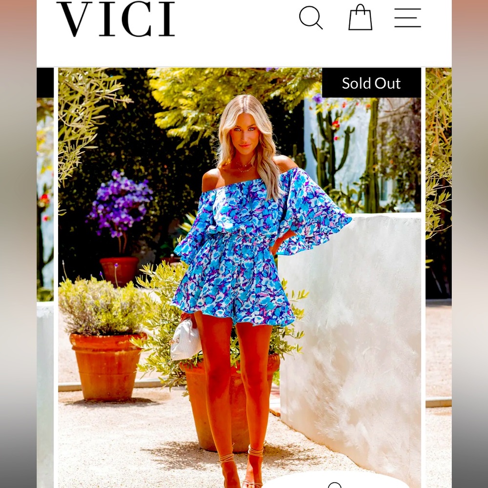 Vici Floral Romper XL